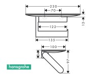 MEDIDAS PORTARROLLOS WALLSTORIS HANSGROHE